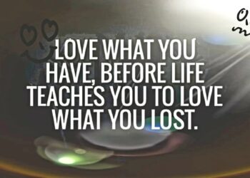 Love What You Have Before Life Teaches You to Love