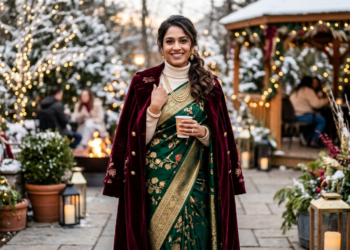 Winter Saree Look Ideas