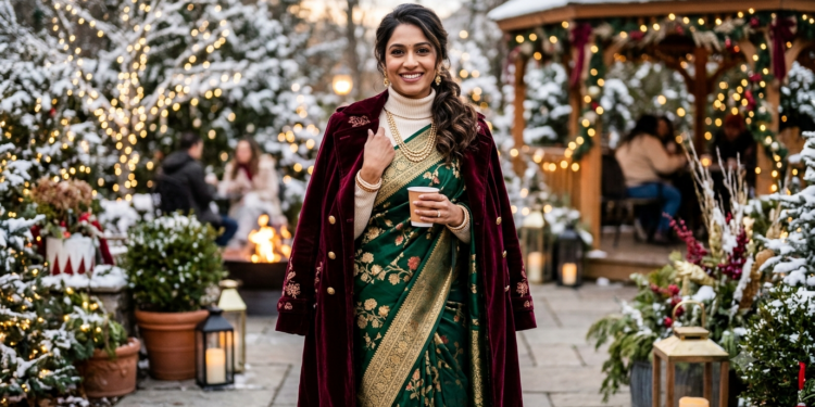Winter Saree Look Ideas